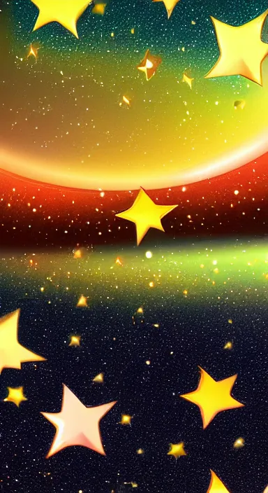 Image similar to shooting stars app background artwork, digital art, award winning