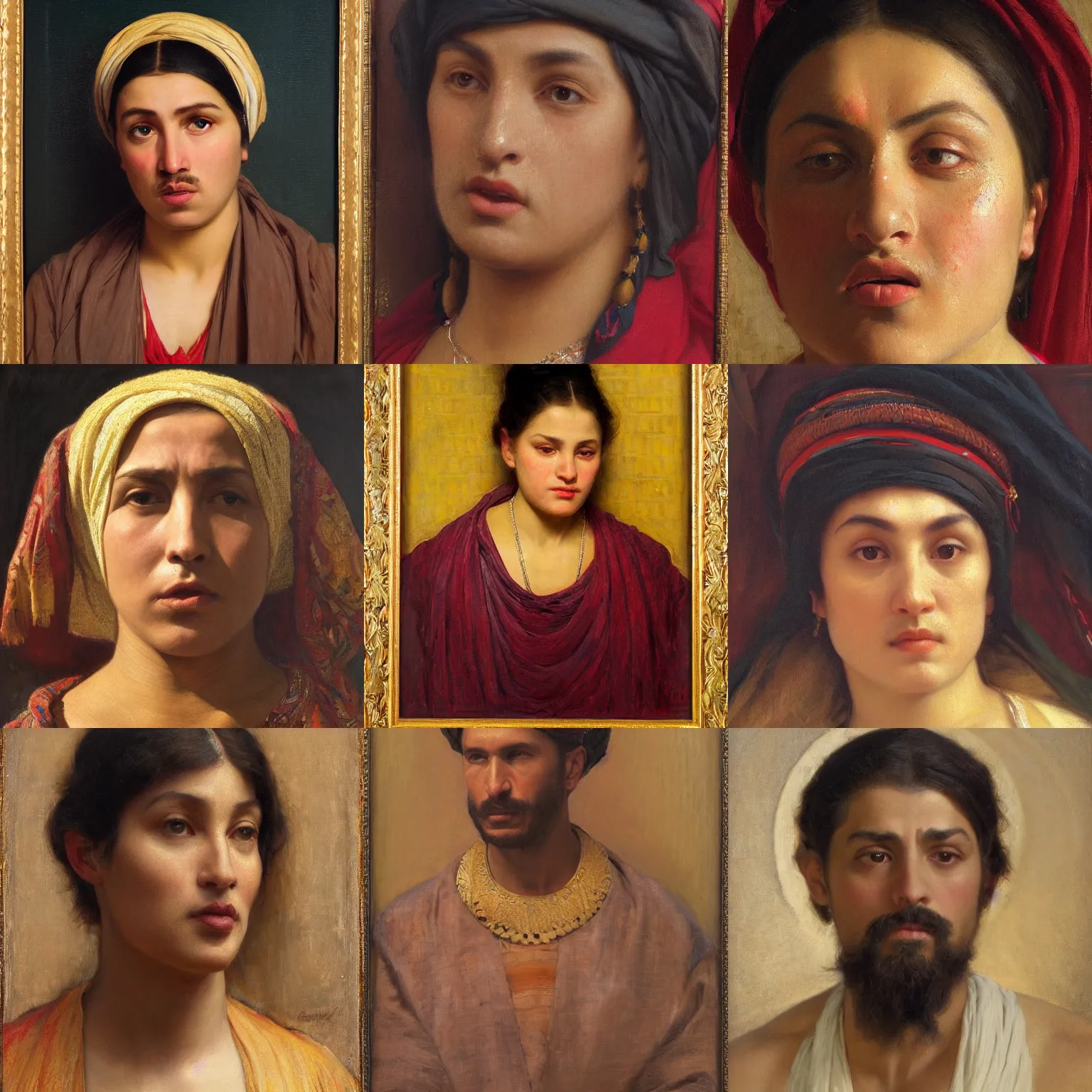 Prompt: orientalism face portrait look of pure disgust lip curled by Edwin Longsden Long and Theodore Ralli and Nasreddine Dinet and Adam Styka, masterful intricate art. Oil on canvas, excellent lighting, high detail 8k