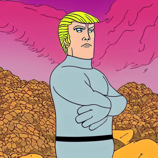 Image similar to trump sealab 2121, adult swim