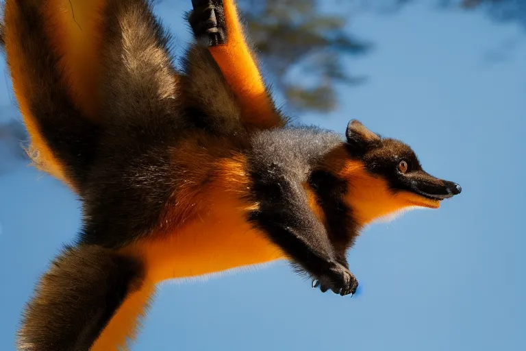 Image similar to Flying Fox, Animal photography, professional photo, 8k