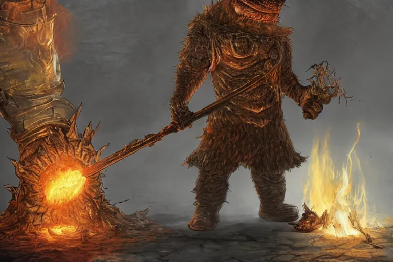 Image similar to Garfield, the final Dark Souls boss