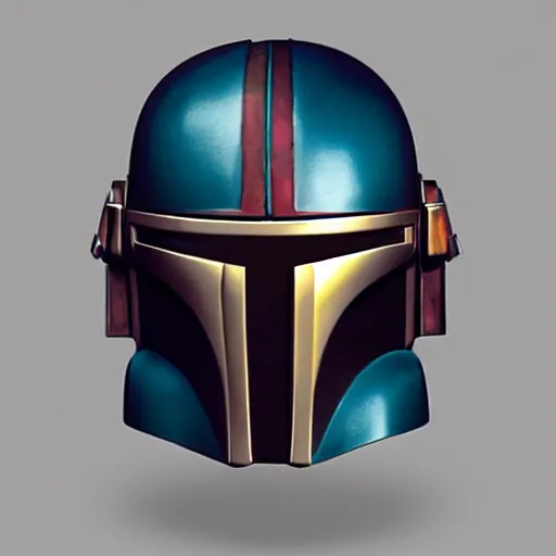 Image similar to a mandalorian mask symmetric