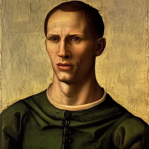 Image similar to A 14th century italian renaissance oil painting of Jerma985, portrait of Jerma985, grainy, realistic, very realistic, hyperrealistic, highly detailed, very detailed, extremely detailed, very neat, very epic, very cool, detailed, trending on artstation