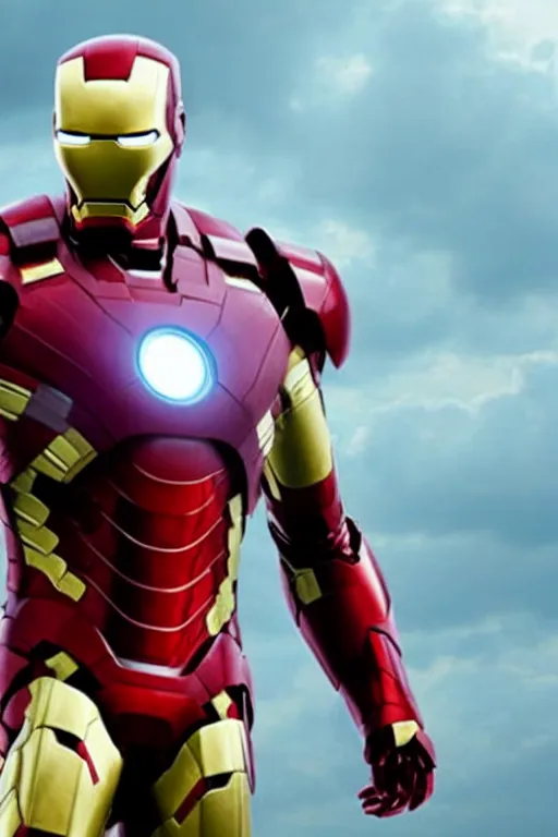 Image similar to film still of Samuel L Jackson as Iron Man in new Avengers film