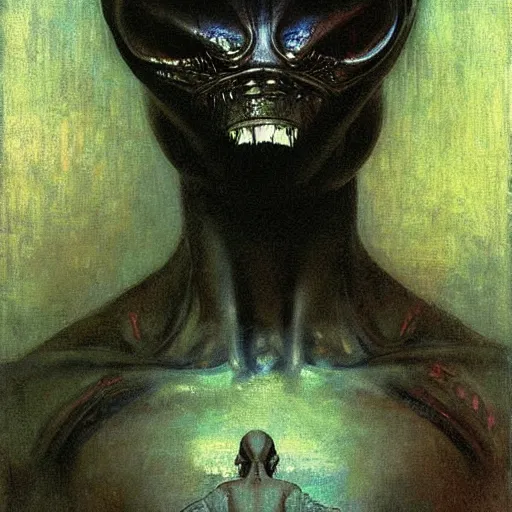 Image similar to alien by ilya repin