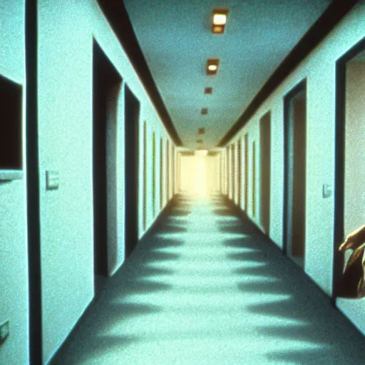 Image similar to cinematic shot from a 1 9 8 5 thriller, a woman hears a voice in her head, apartment design, movie directed by stanley kubrick, color theory, leading lines, photorealistic, volumetric lighting w 9 6 0