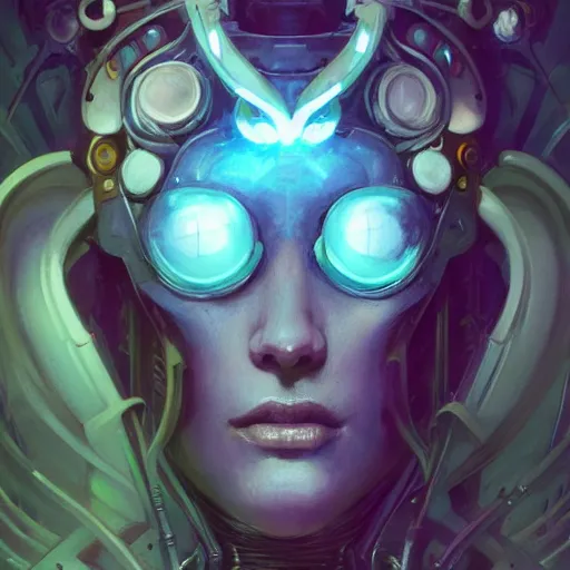 Image similar to portrait of a beautiful cybernetic pythoness, cyberpunk concept art by pete mohrbacher and seb mckinnon and beksinski and josan gonzales, digital art, highly detailed, intricate, sci-fi, sharp focus, Trending on Artstation HQ, deviantart, unreal engine 5, 4K UHD image