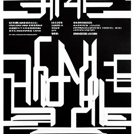 Image similar to black on white graphic poster for a techno party in style of david rudnick, david carson, acid, y 2 k