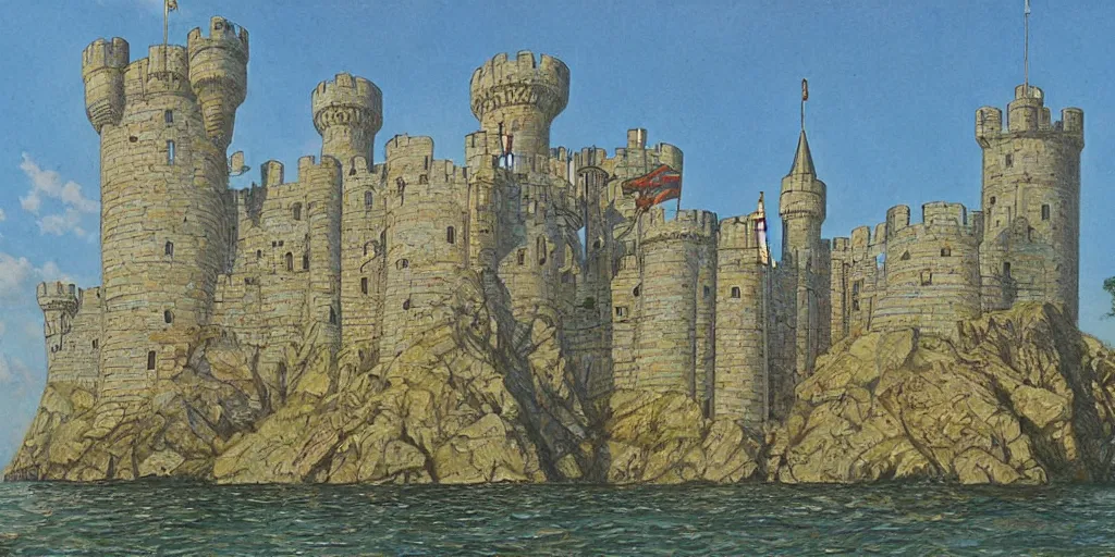 Image similar to the # splafluted castle by james gurney