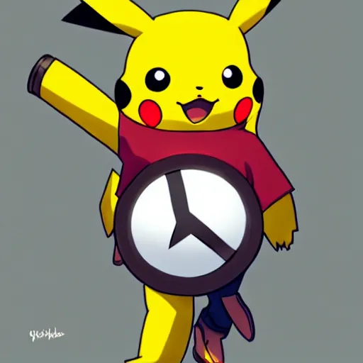 Prompt: pikachu holding a pokeball, digital art, trending on artstation, wonderful picture