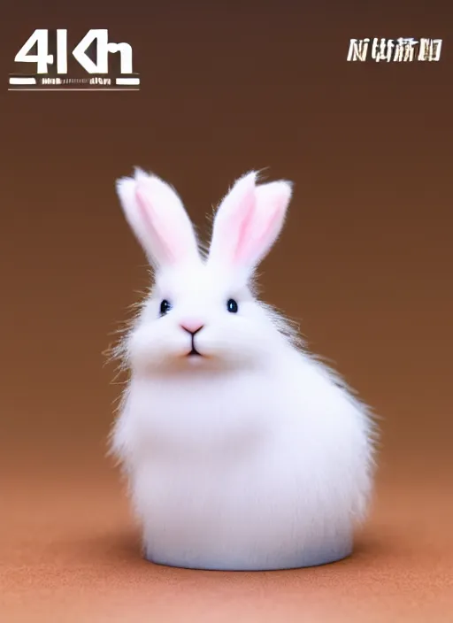 Image similar to 80mm resin detailed miniature of fluffy rabbit, Product Introduction Photos, 4K, Full body, simple background