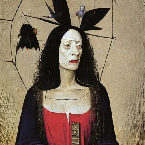 Image similar to diamanda galas by hieronymus bosch