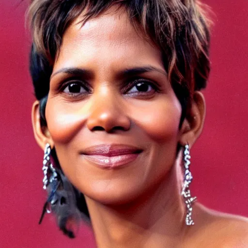 Prompt: halle berry face in a berry fruits