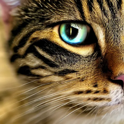 Image similar to a portrait of a cat, close up, by Derrick Freske