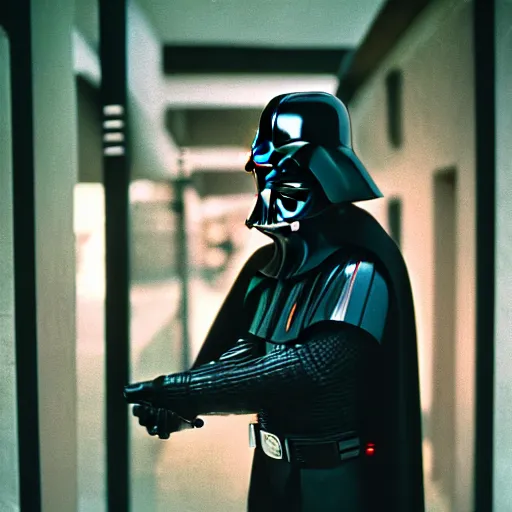 Prompt: photo darth vader heavy drinking, cinestill, 800t, 35mm, full-HD