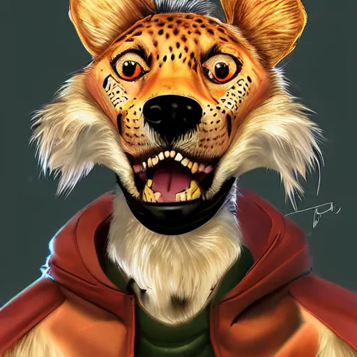 Prompt: anthropomorphic / humanoid canine, digital art, by falvie, palto, darkgem, cheetahpaws