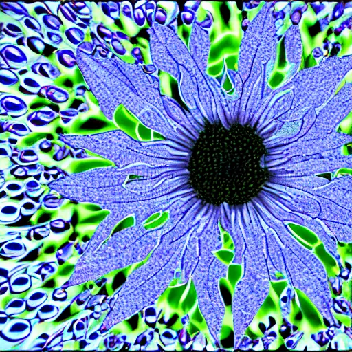 Image similar to a beautiful flower, glitchy