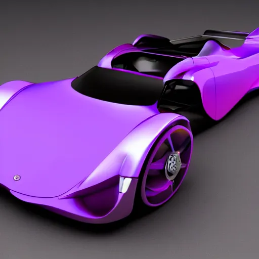 Image similar to a purple sports car shaped like a Xiphosura, ribs, scales, plates, octane engine, hd