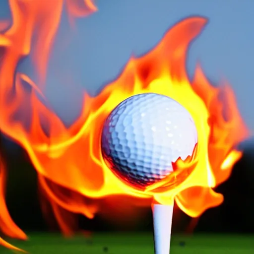 Image similar to golf ball on fire