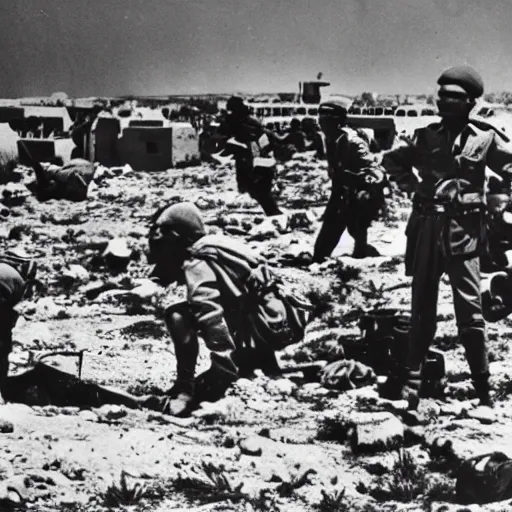 Prompt: the siege of tobruk