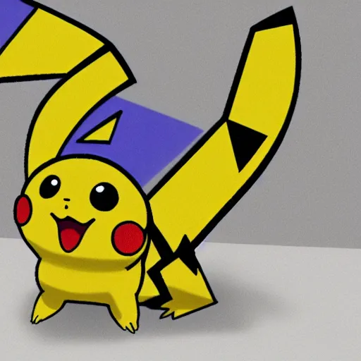 Image similar to pikachu as a modern conceptual statue