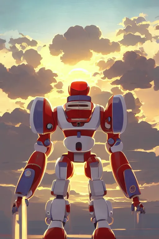 Image similar to metabots medabots medarotto medarot robot minimalist comics, behance hd by jesper ejsing, by rhads, makoto shinkai and lois van baarle, ilya kuvshinov, rossdraws global illumination ray tracing hdr radiating a glowing aura