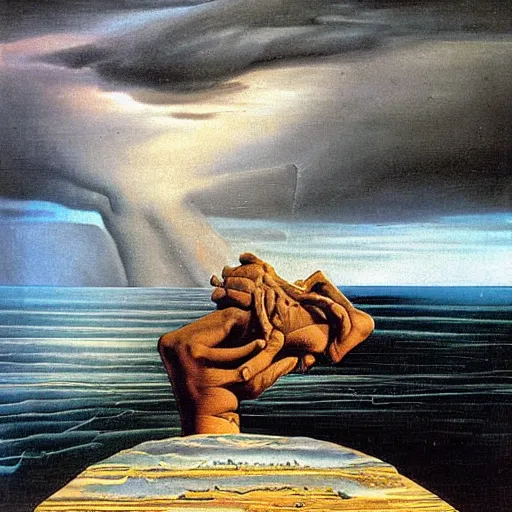 Image similar to storm is coming, i have regrets, by salvador dali