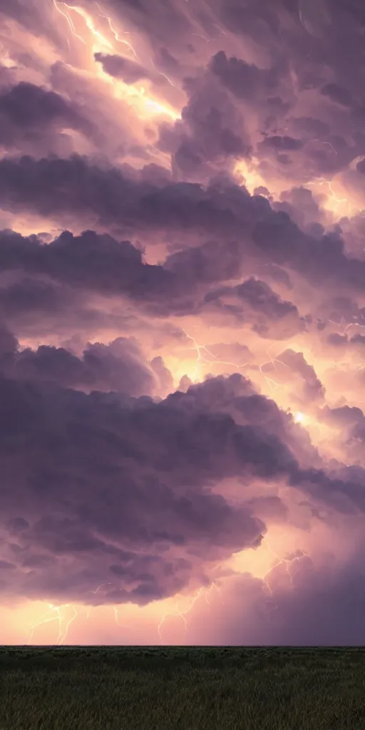 Prompt: storm cloud, lightning, sunrise, makoto shinkai, ultra wide angle, 8 k resolution, extremely detailed, beautiful, artistic, hyper realistic, octane render