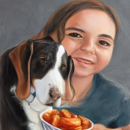 Image similar to eden ben zaken eating a dog, photorealistic, detailed