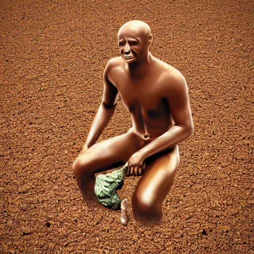 Prompt: man made out of poo hyper realistic photo