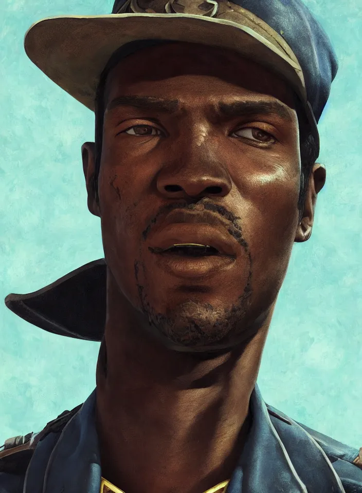 Image similar to a face portrait of preston garvey ein fallout 4, scifi setting, fallout environment, drab colors, serene lighting, atmospheric, cinematic, moody, in the style of diego koi, gina heyer, luiz escanuela, art by alyssa monk, hyperrealism, rule of thirds, golden ratio, oil on canvas, 8 k