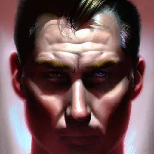 Image similar to man, portrait, in the style of alex ross, intricate, digital painting, highly detailed, artstation, sharp focus, illustration,