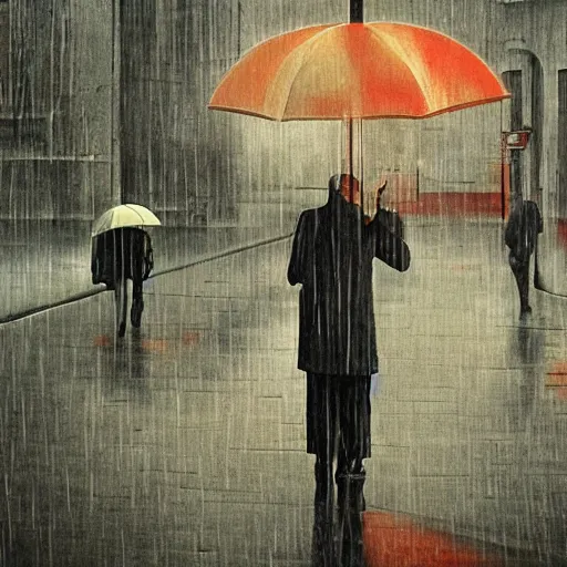 Image similar to rainy day, surrealism