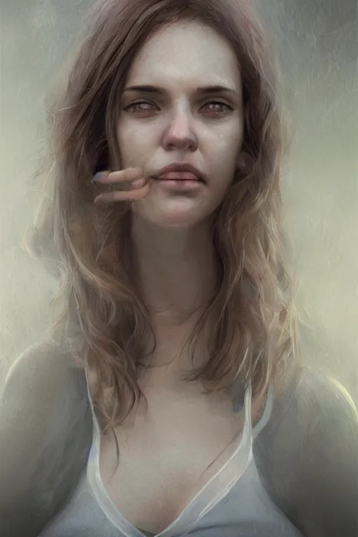 Image similar to pregnant woman under street light, highly detailed, sharp focused, ultra realistic digital concept art by Alyssa Monks, Charlie Bowater