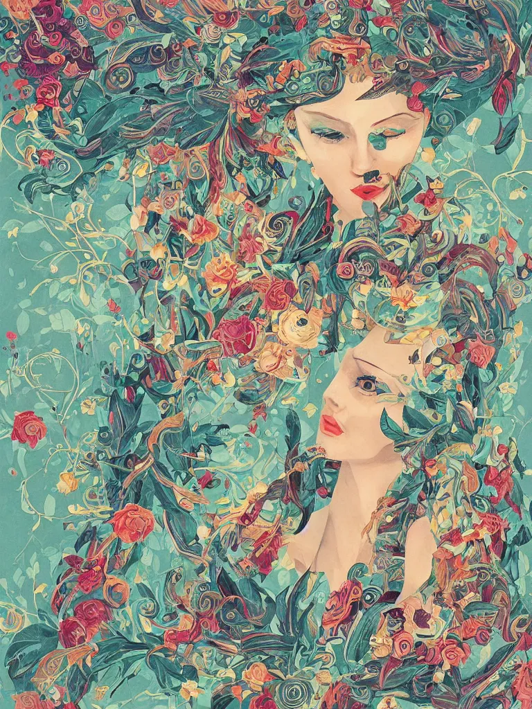 Image similar to a beautiful illustration by alexandra dvornikova,