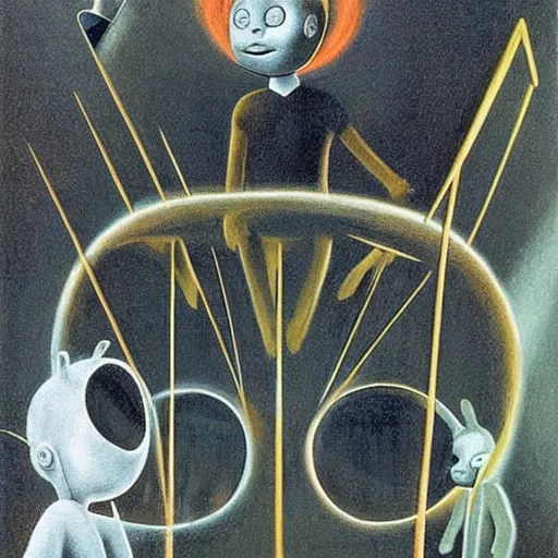 Image similar to Teletubbies by Remedios Varo