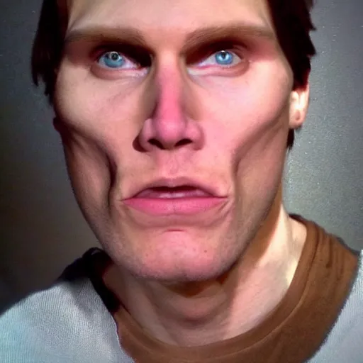 Prompt: Jerma985 with a rather unsettling look on his face