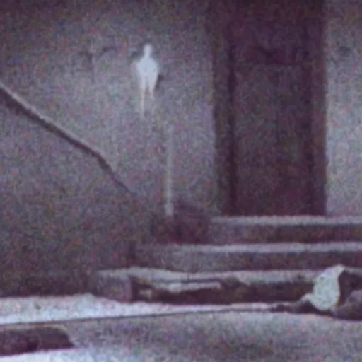 Image similar to vhs footage of a unsettling creepy scene
