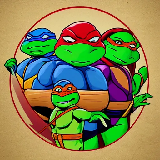 Prompt: teenage mutant ninja turtles