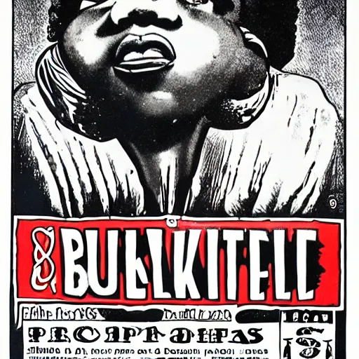 Image similar to buckwheat propaganda style