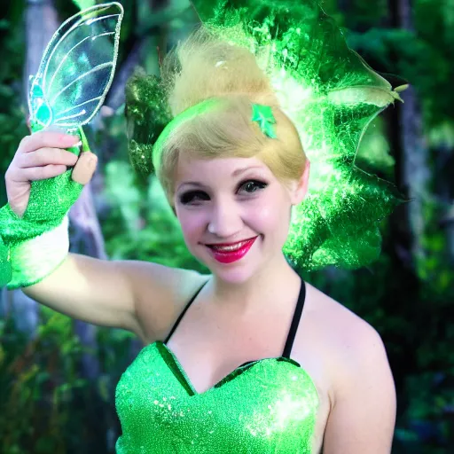 Prompt: christin hendricks as tinkerbell,