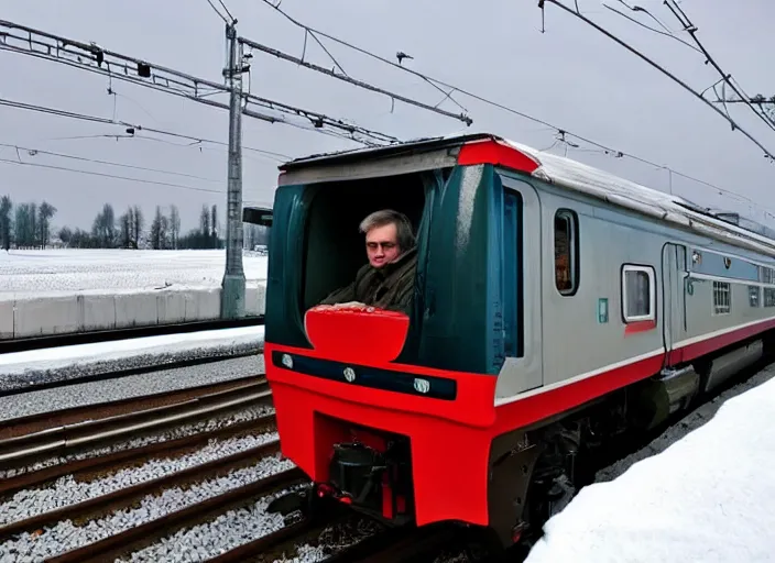 Image similar to train driver of the Russian Railways