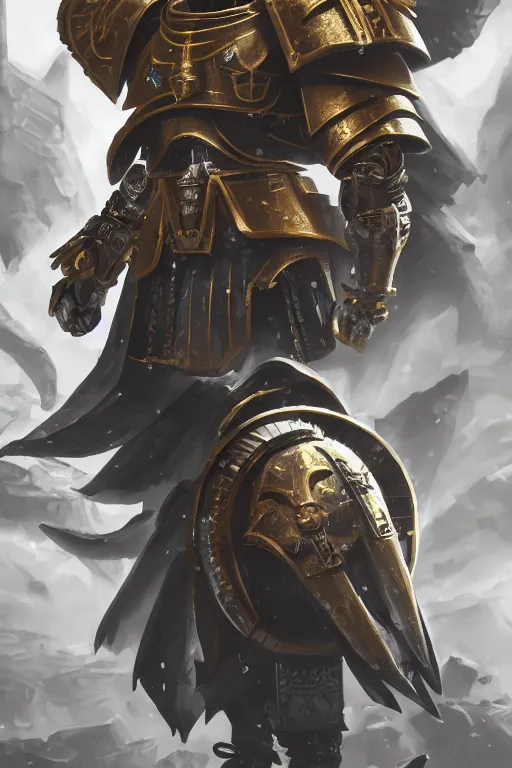 Image similar to armor portrait heros warhammer 4 0 k horus heresy fanart - the primarchs emperor by johannes helgeson animated with vfx concept artist & illustrator global illumination ray tracing hdr fanart arstation zbrush central hardmesh 8 k octane renderer comics stylized