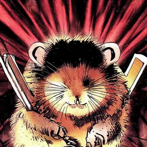 Image similar to a hamster in the manga Berserk