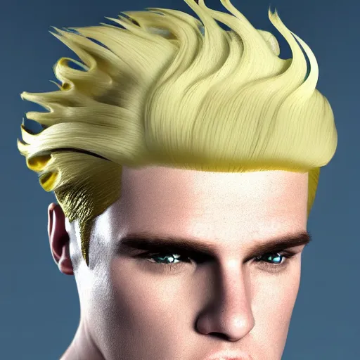 Image similar to vanilla ice but his hair is made out of swirly ice cream vanilla ice cream his hair is completely made out of vanilla swirled vanilla ice cream, ice cream hair, realistic, hyperrealistic, ultra realistic, real, real world, highly detailed, very detailed, extremely detailed, intricate details, 8 k resolution, hd quality