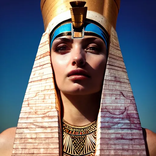Image similar to photographic portrait of a stunningly beautiful renaissance priestess goth queen of egypt female in soft dreamy light at sunset, contemporary fashion shoot, by edward robert hughes, annie leibovitz and steve mccurry, david lazar, jimmy nelsson, breathtaking, 8 k resolution, extremely detailed, beautiful, establishing shot, artistic, hyperrealistic, beautiful face, octane render
