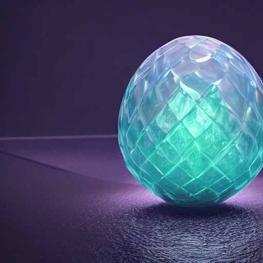 Prompt: crystal dragon egg, floating in void, octane render, hd, 4 k, 8 k, raytraced