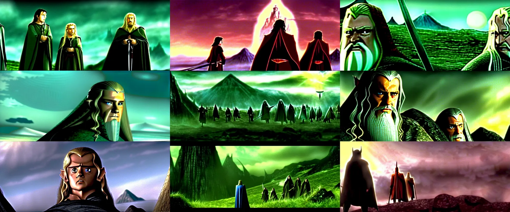 Image similar to a still frame from The Lord of the Rings: The Two Towers (2002), Toonami