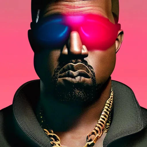 Prompt: Kanye West in Cyberpunk 2077. In-game render.