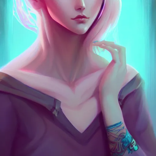 Prompt: a portrait of a beautiful model, art by lois van baarle and loish and ross tran and rossdraws and sam yang and samdoesarts and artgerm, digital art, highly detailed, intricate, sharp focus, Trending on Artstation HQ, deviantart, unreal engine 5, 4K UHD image
